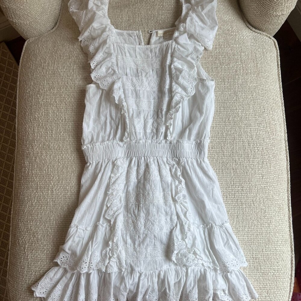 LoveShackFancy White Mini Dress, Size Small